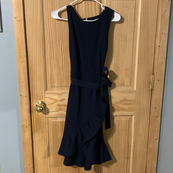 Calvin Klein Dresses & Skirts - Calvin Klein Ruffled Tulip Hem Dress--Navy Blue--Size 10--NWOT